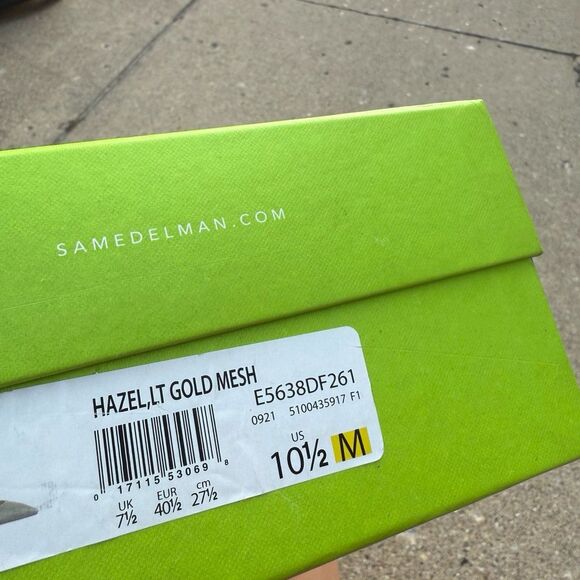 Sam Edelman Hazel Pointed Toe Pump Champagne Gold mesh - Picture 8 of 8